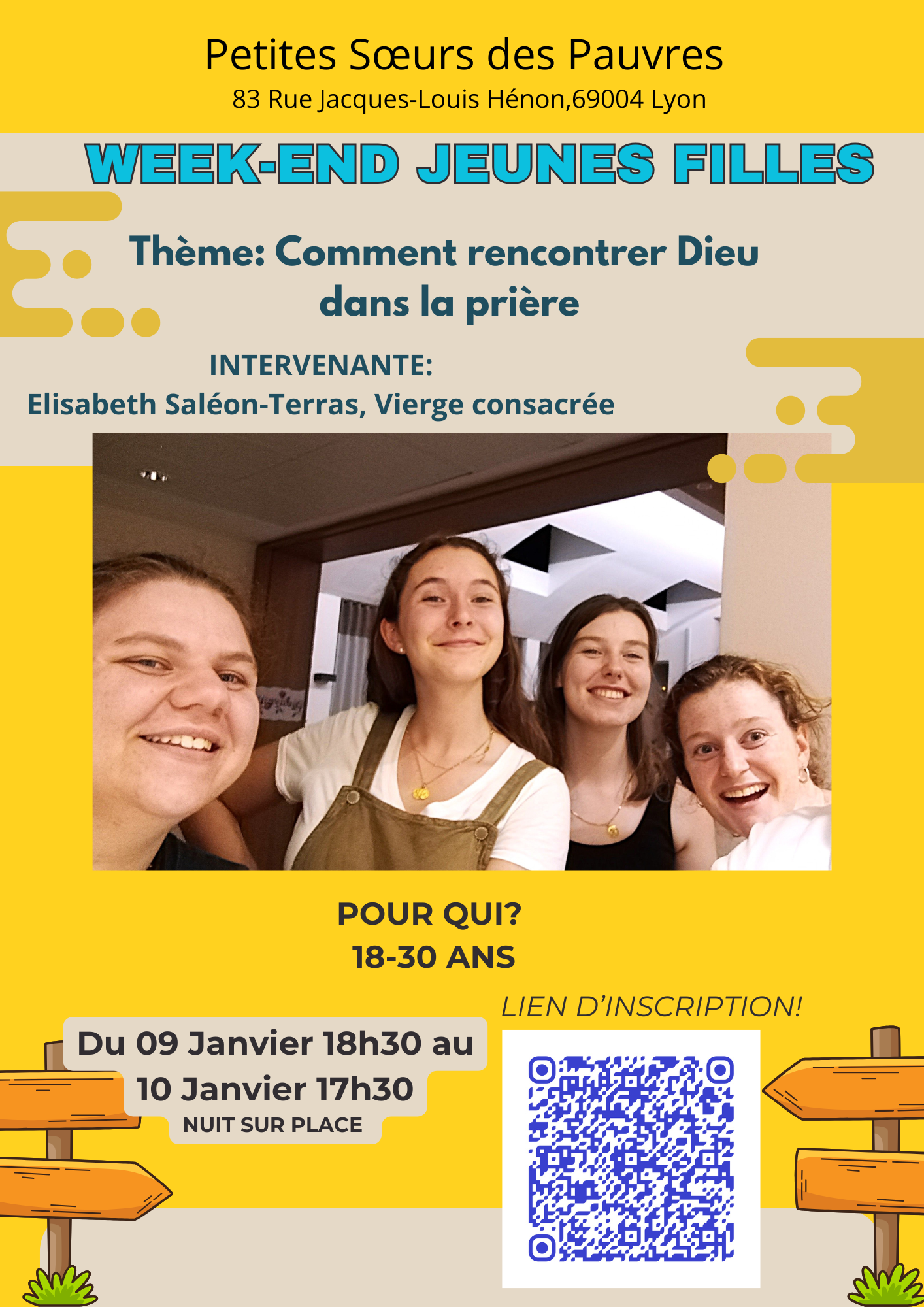 Affiche invitation week end sur la prière